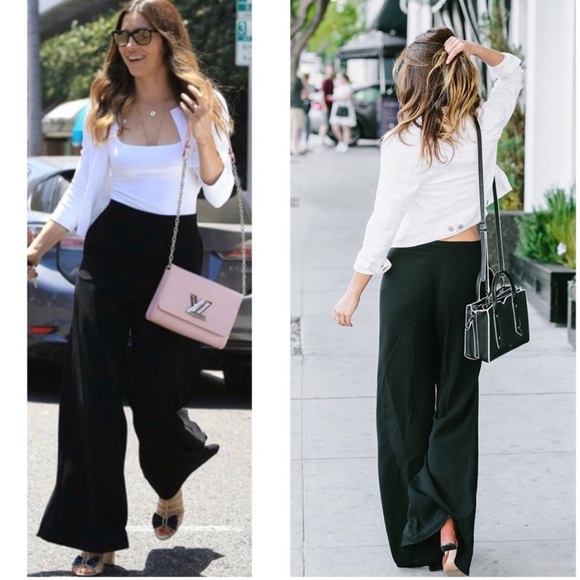 Zara Pants - ZARA | High Waisted Black Wide Leg Pant M